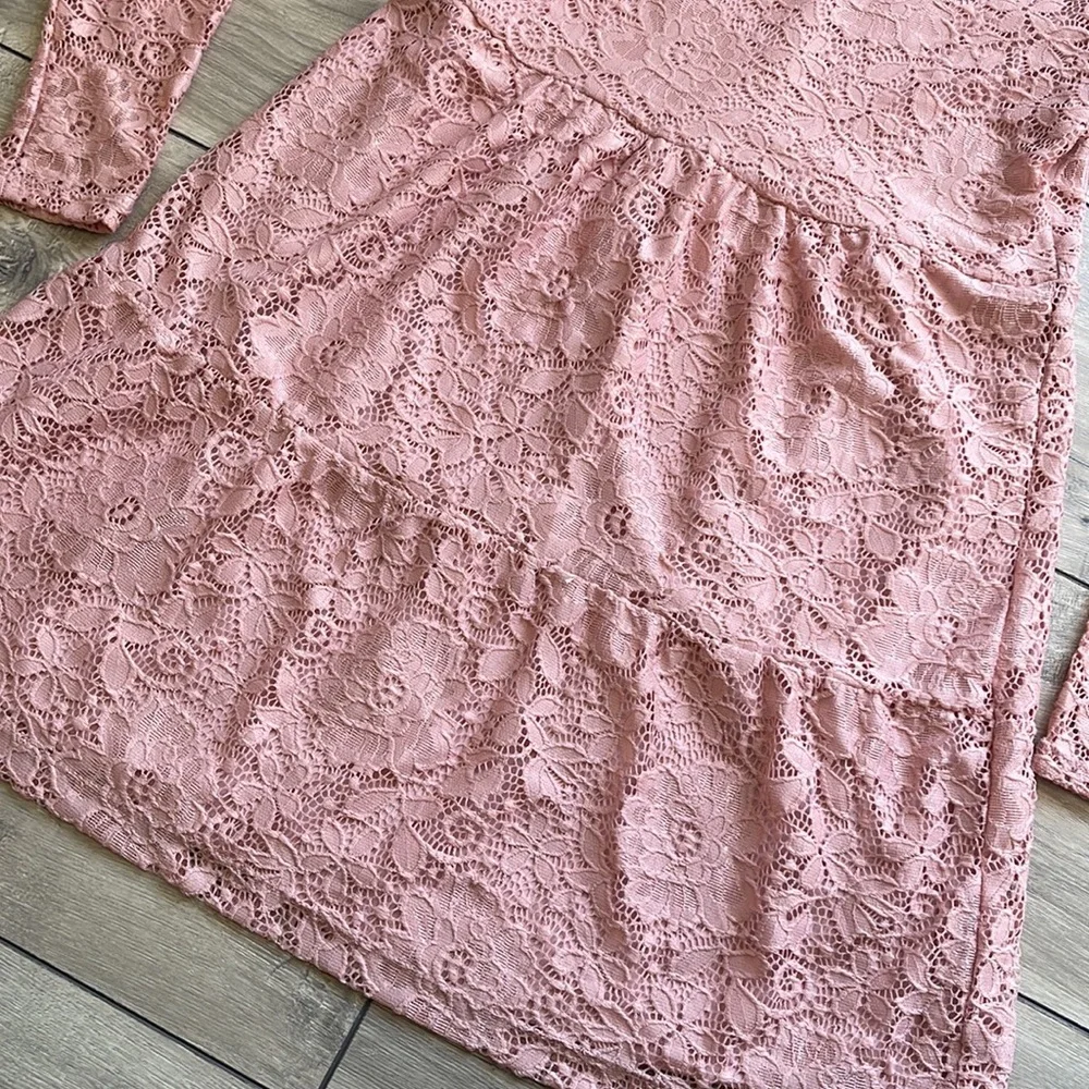 Art Class Rose Colored Girl Lace Dress Size XXL (18)